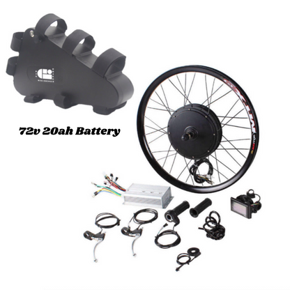 3000w 72v mtx hub motor kit combo